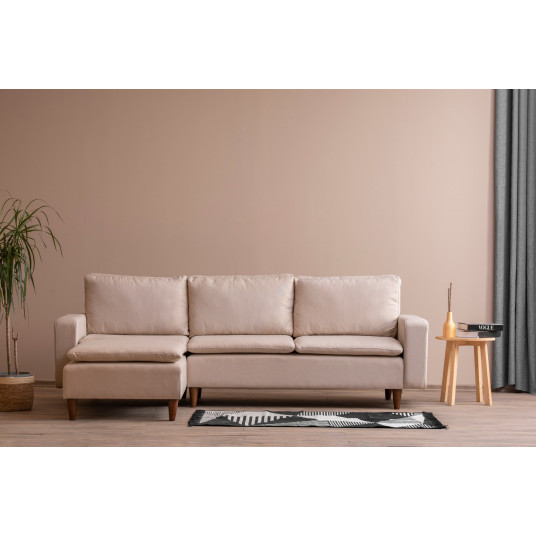 Kampinė sofa Lungo kreminė