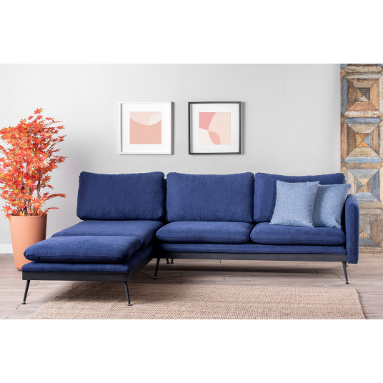 Kampinė sofa Reya mėlyna