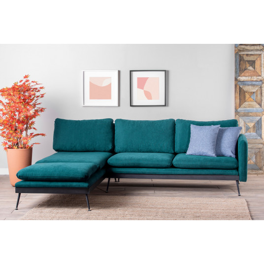 Kampinė sofa Reya žalia