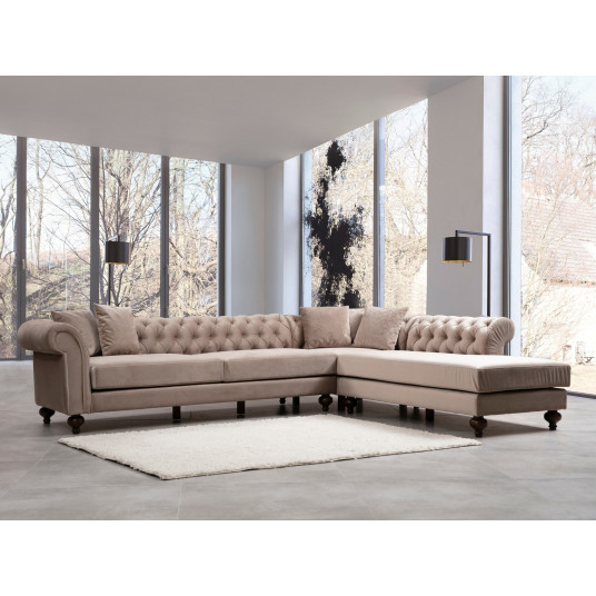Kampinė sofa Bogart dešinė beige