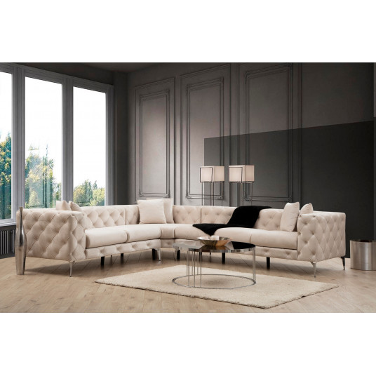  Kampinė sofa Como dešinė kreminė 