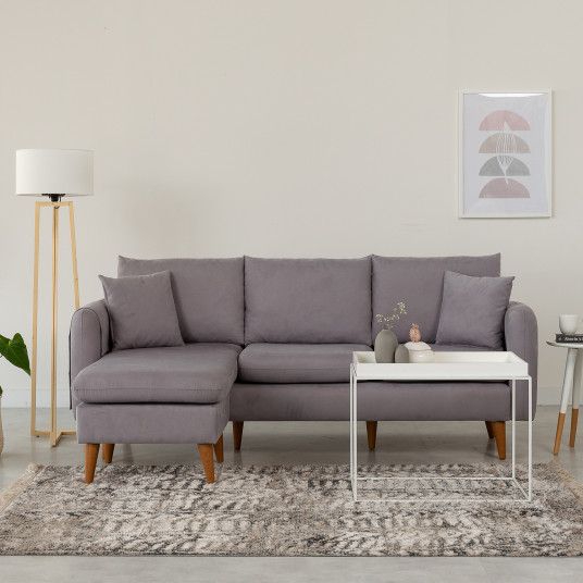 Kampinė sofa Sofia Kose kairė pilka