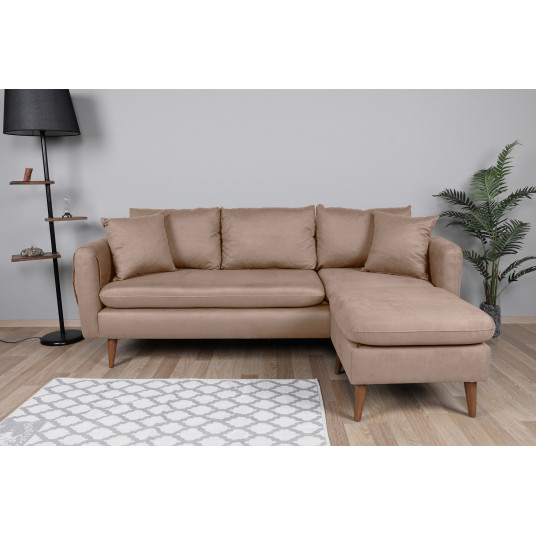 Kampinė sofa Sofia Kose dešinė ruda