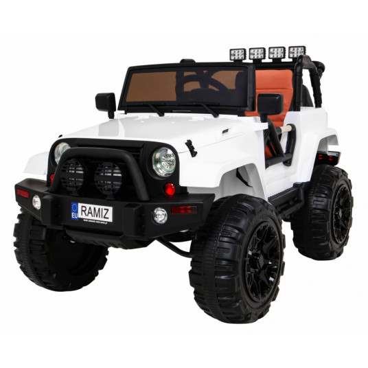 Elektromobilis Jeep All Terrain, baltas