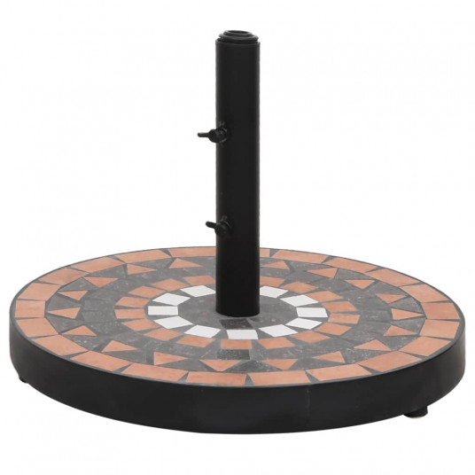 Skėčio stovas, terakota ir baltos spalvos, apskritas, 12kg