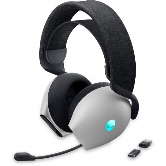  Dell Alienware Dual Mode Wireless Gaming Headset AW720H Over-Ear, Built-in microphone, Lunar Light, Noise canceling, Wireless 