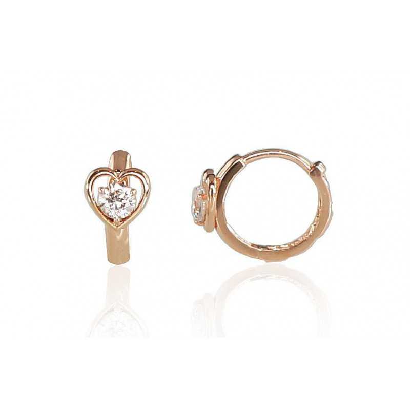 Auksiniai auskarai su apvaliu segtuku