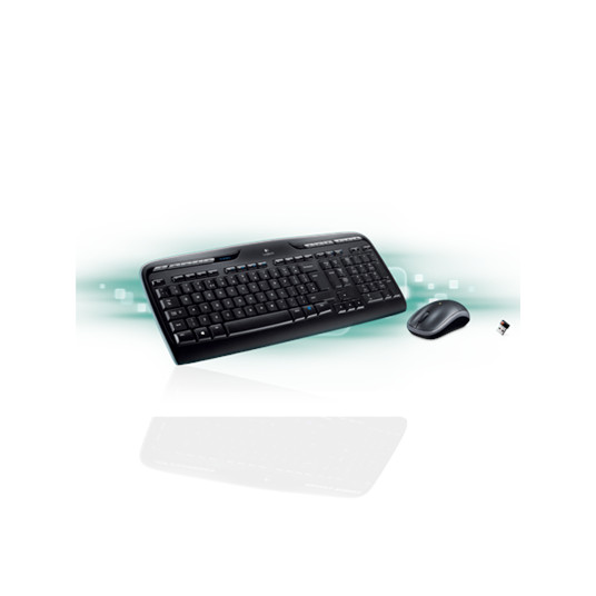  Klaviatūros ir pelės rinkinys Logitech Wireless Desktop MK330, US 