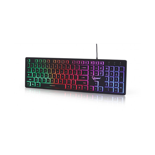  Klaviatūra Gembird "Rainbow" backlight multimedia keyboard 