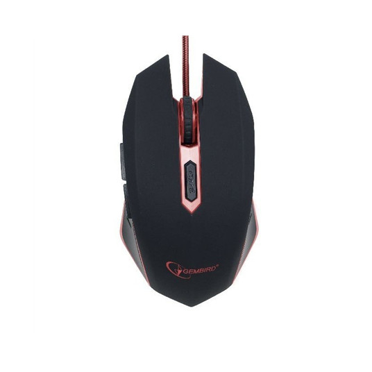  Pelė Gembird Gaming mouse, Black/red, MUSG-001-R 