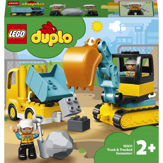  LEGO® 10931 DUPLO Town Sunkvežimis ir vikšrinis ekskavatorius 