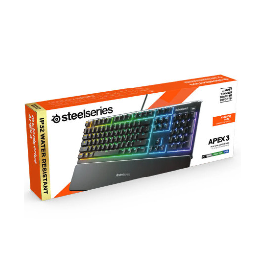  Žaidimų klaviatūra SteelSeries Apex 3 US 64795 