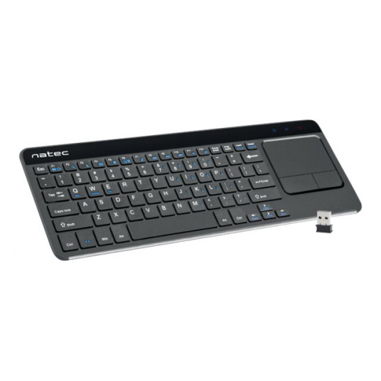 Klaviatūra Natec NKL-0968 Wireless Keyboard TURBOT with touch pad for SMART TV, 2.4 GHz, X-Scissors