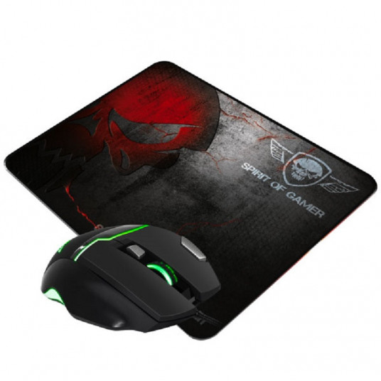  Spirit Of Gamer Elite Series Optinė Pelė Žaidimams ELITE M10 + PAD Juoda 