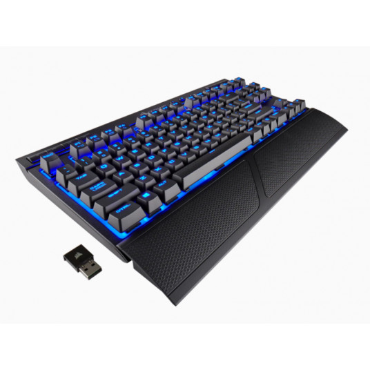  Klaviatūra Corsair K63 Blue LED, Cherry MX Red, Wireless/Wired, Black 