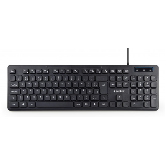  Gembird Multimedia Keyboard KB-MCH-04 USB Keyboard, Wired, US, Black 