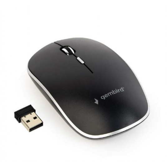  Gembird Silent Wireless Optical Mouse MUSW-4BS-01 USB, Black 