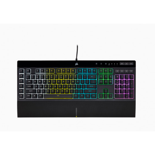 Klaviatūra Corsair K55, RGB PRO, NA layout, Wired, Black