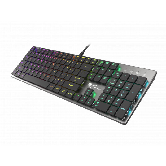  Klaviatūra Genesis Thor 420 Gaming Keyboard, US Layout, Wired, Silver 