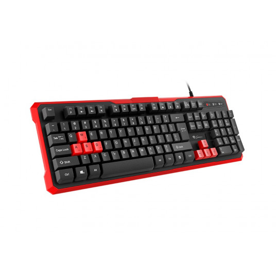 Klaviatūra Genesis RHOD 110 Standart, RU layout, Wired, Black/Red
