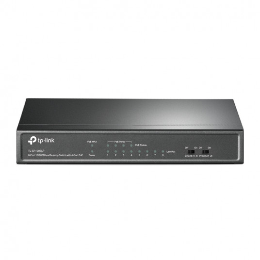  TP-LINK Switch TL-SF1008LP Unmanaged, Steel case, 10/100 Mbps (RJ-45) ports quantity 8, PoE ports quantity 4, Power supply type External 
