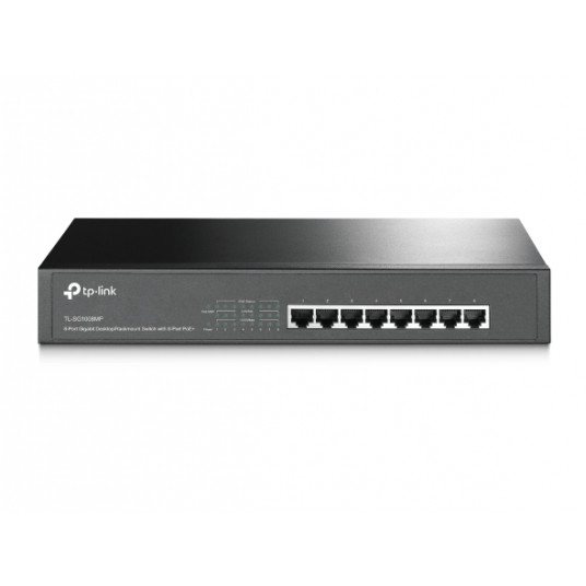  TP-LINK Switch TL-SG1008MP Unmanaged, Rack mountable, 1 Gbps (RJ-45) ports quantity 8, PoE+ ports quantity 8, Power supply type Single 
