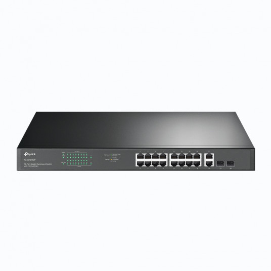  TP-LINK Switch TL-SG1218MP Unmanaged, Rack Mountable, 10/100 Mbps (RJ-45) ports quantity 18, PoE+ ports quantity 16 