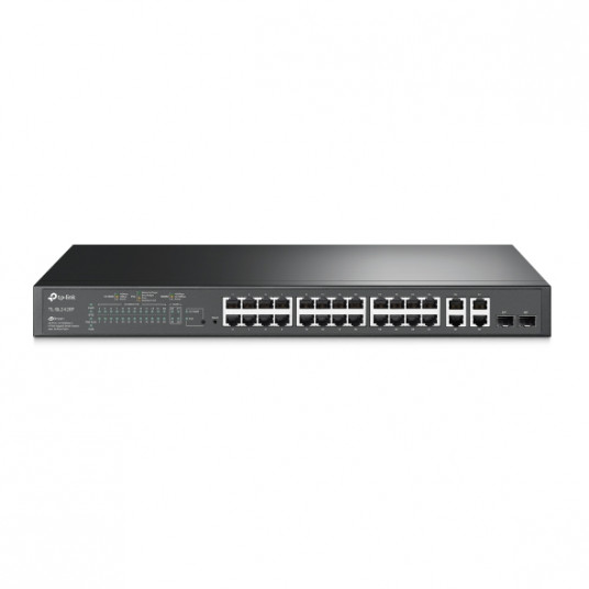  TP-LINK Switch Web managed TL-SL2428P Web managed, Rack mountable, 10/100 Mbps (RJ-45) ports quantity 24, 1 Gbps (RJ-45) ports quantity 4, Power supply type Single 