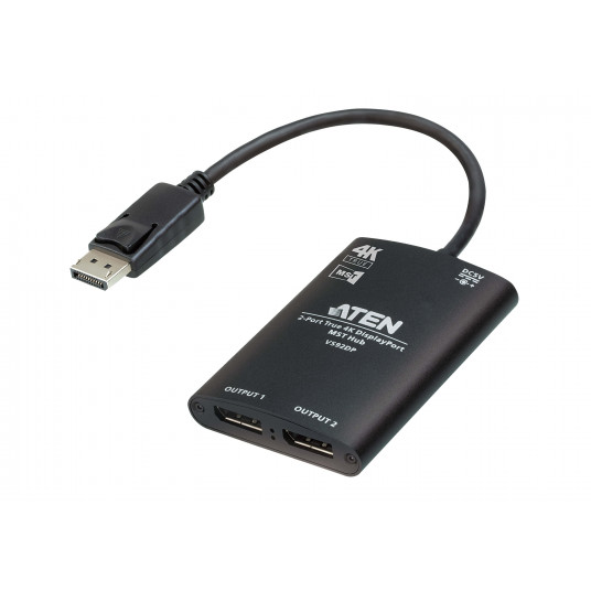  Aten VS92DP 2-Port True 4K DisplayPort MST Hub 