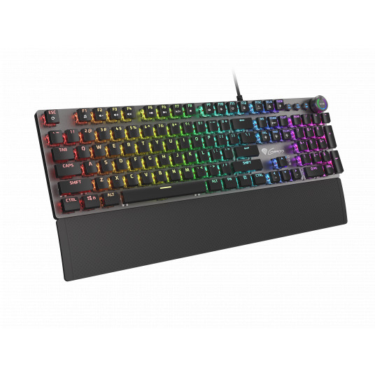 Klaviatūra Genesis Thor 400, RGB, US layout, Wired, Black/Slate