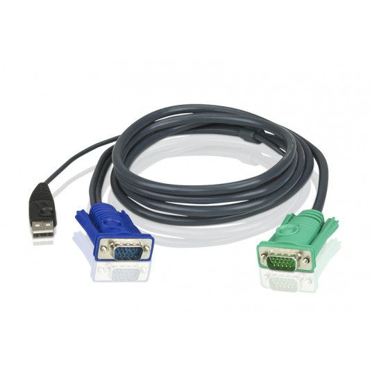  Aten 2L-5202U 1.8M USB KVM Cable with 3 in 1 SPHD 