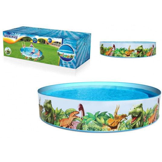 Bestway sodo baseinas su dinozaurais, 183 cm x 38 cm