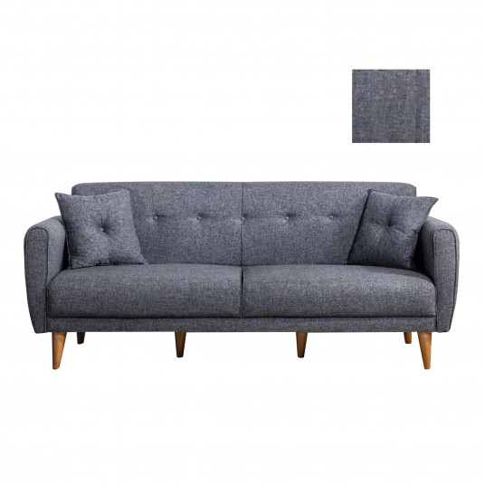 Sofa - lova Hanah Home Aria - Tamsiai pilka