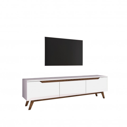 TV spintelė Hanah Home D1 - Baltas, graikinis riešutas