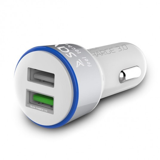  Savio automobilinis įkroviklis Quick Charge 3.0A SA-06/W 