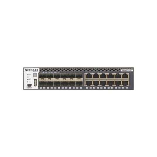  Netgear M4300-12X12F Valdomas L2/L3 10G Ethernet (100/1000/10000) 1U Juoda 
