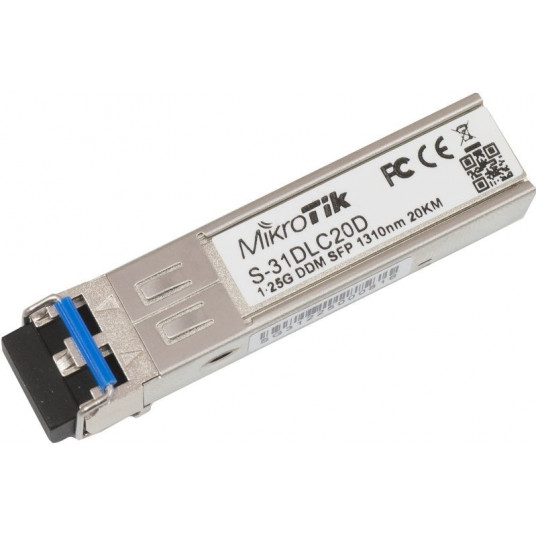  Mikrotik S-31DLC20D tinklo siųstuvų-imtuvų modulis 1250 Mbit/ai SFP 1310 nm 