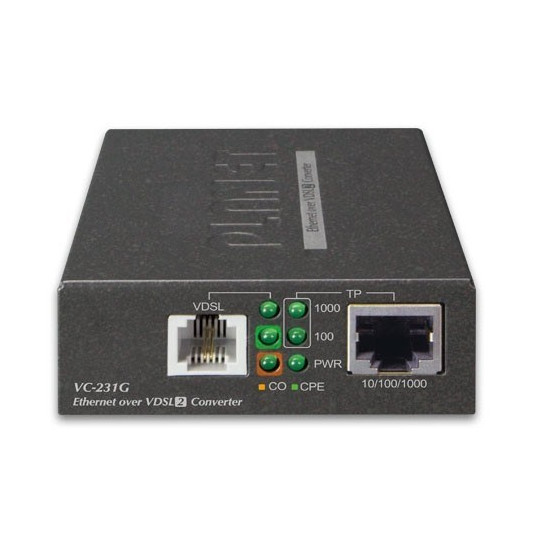  Planet VC-231G tinklo medijos keitiklis 1000 Mbit/ai Juoda 