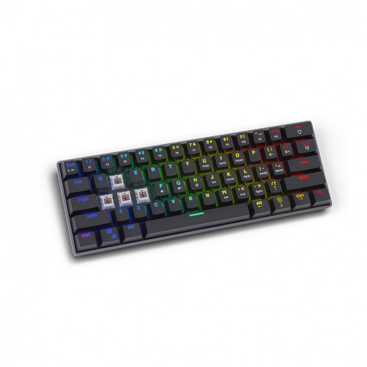  SAVIO Mechaninė klaviatūra BLACKOUT Brown (Outemu Brown), juoda 