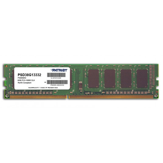  Patriot Memory 8GB PC3-10600 atminties modulis DDR3 1333 MHz 