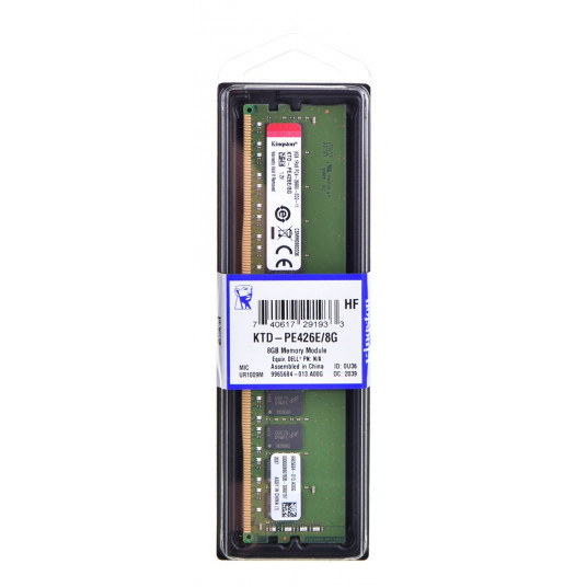  Kingston Technology KTD-PE426E/8G atminties modulis 8 GB 1 x 8 GB DDR4 2666 MHz ECC 