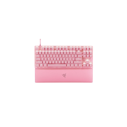RAZER Huntsman V2 Tenkeyless Quartz (Red Switch) žaidimų klaviatūra US RZ03-03942000-R3M1