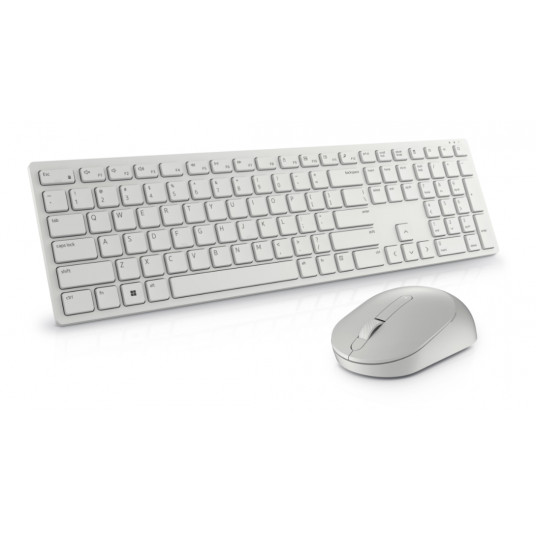  Dell Keyboard and Mouse KM5221W Pro Wireless, RU, 2.4 GHz, White 