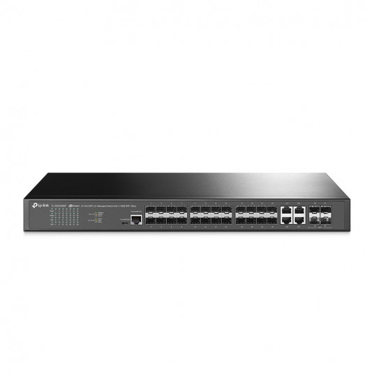  TP-Link TL-SG3428XF tinklo komutatorius Valdomas L2+ Nėra 1U Juoda 