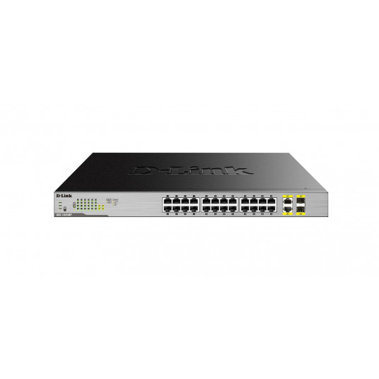  D-Link DGS-1026MP tinklo komutatorius Ne-valdomas Gigabit Ethernet (10/100/1000) Maitinimas per Eternetą (PoE) Juoda, Pilka 