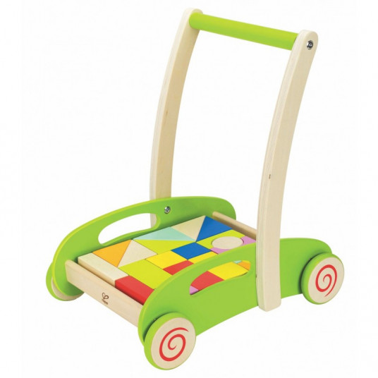  HAPE žaislinis vežimėlis su kaladėlėmis, E0371 