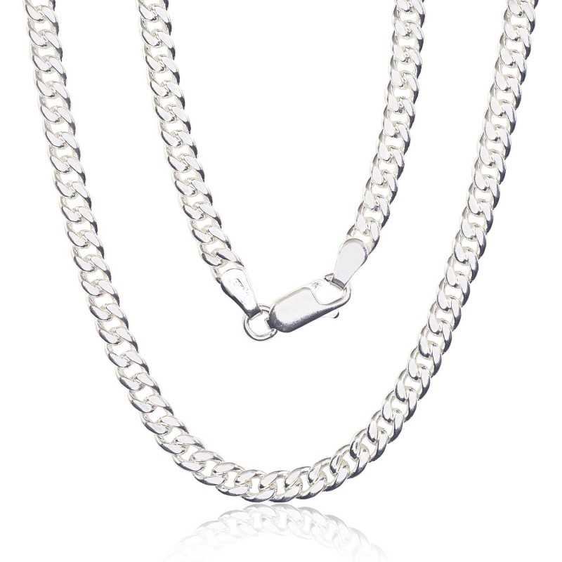 Sidabrinė grandinėlė Curb 4 mm