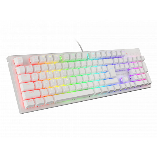  Genesis THOR 303 Gaming keyboard, RGB LED light, US, White, Wired, Brown Switch 