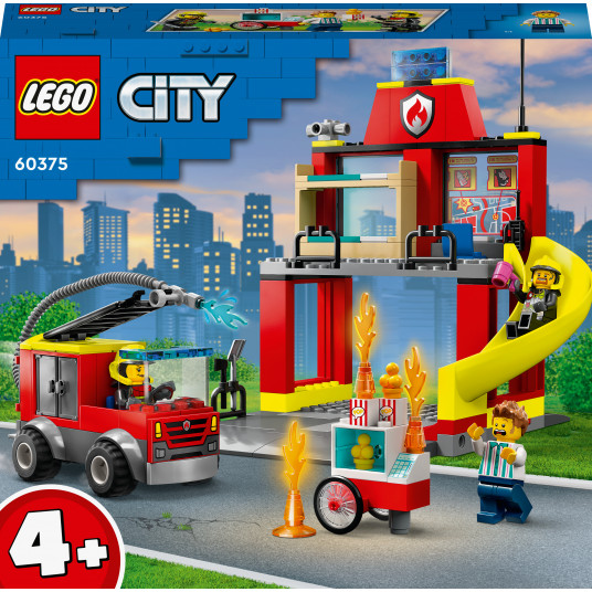  LEGO 60375 CITY Gaisrinė ir ugniagesių sunkvežimis 