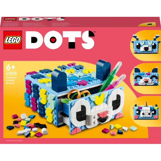  LEGO® 41805 DOTS Kūrybinis gyvūnų stalčius 